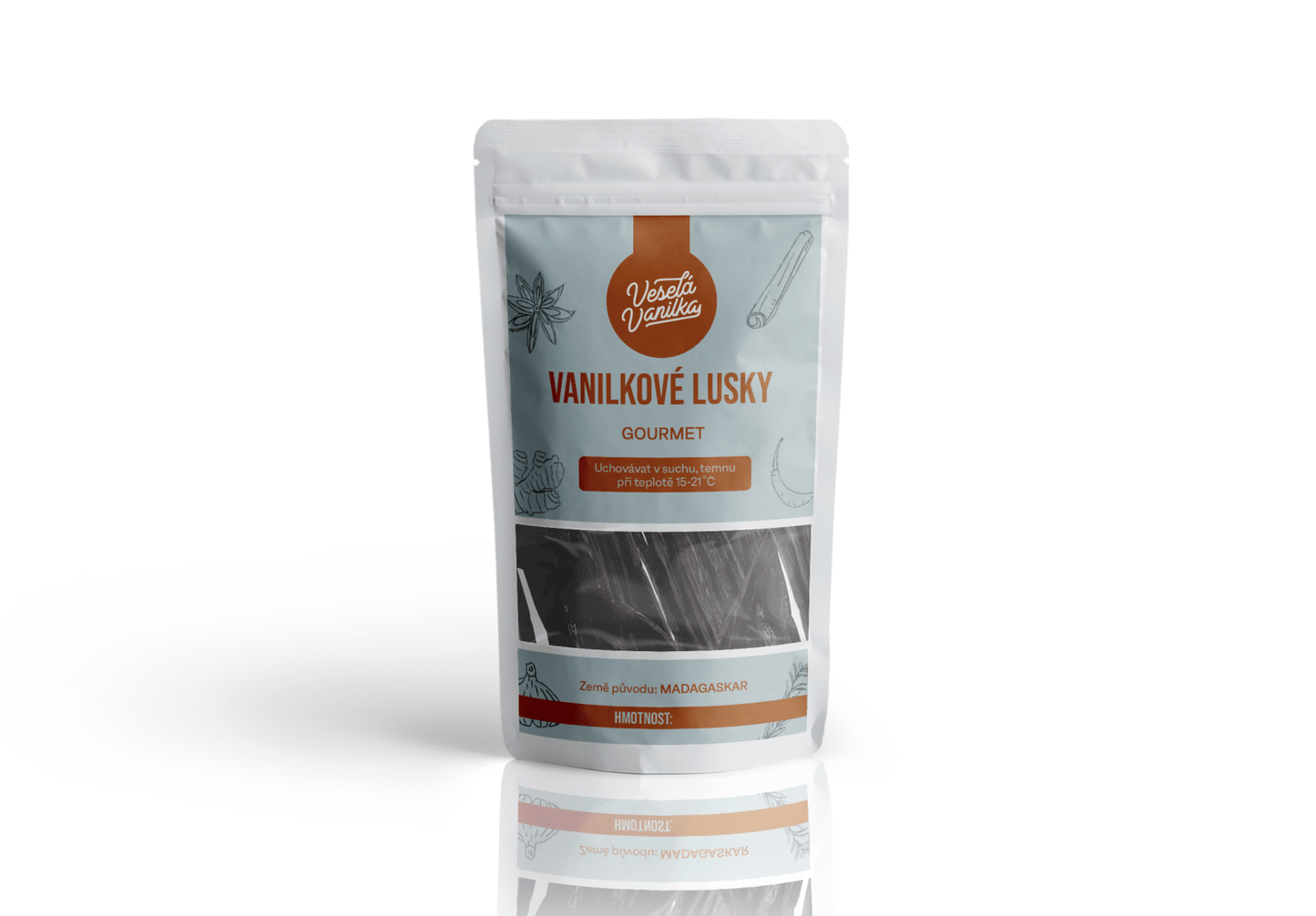 Obal vanilkových lusků Madagaskar